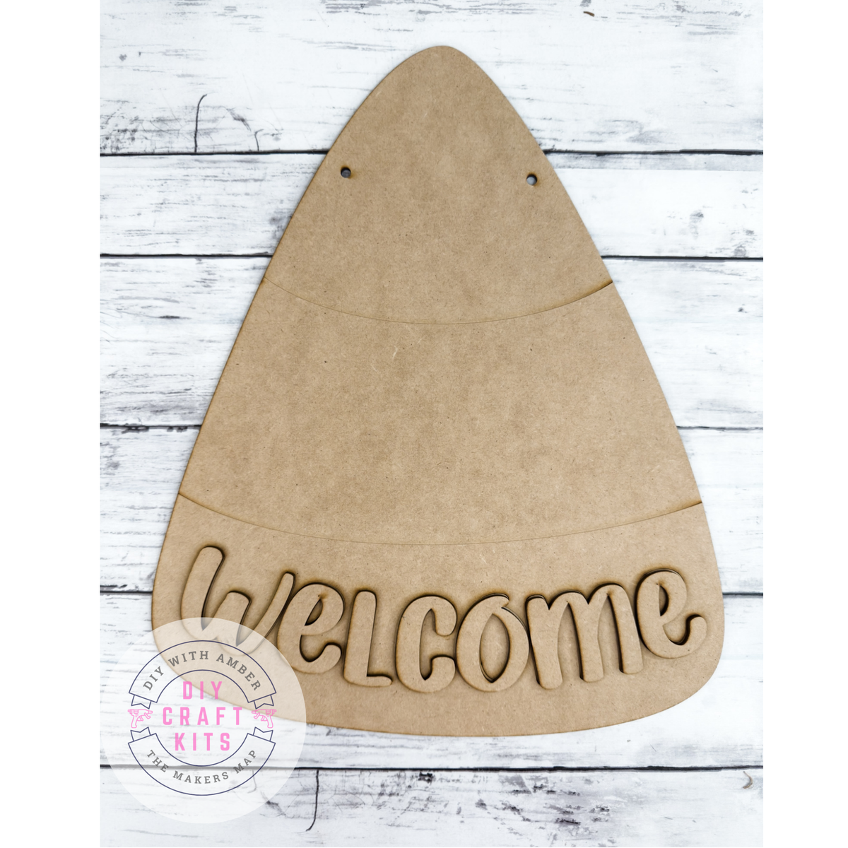 Candy Corn Welcome Door Hanger Sign DIY Kit – The Makers Map - DIY with ...