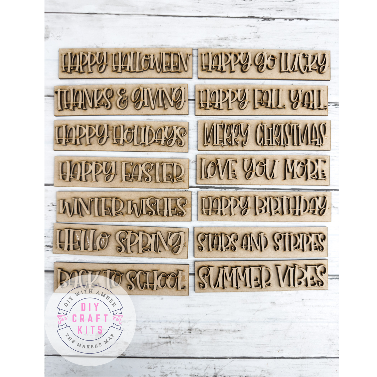 Set of INSERTS for the Sign Box Sitter Base Interchangeable DIY Kit ...