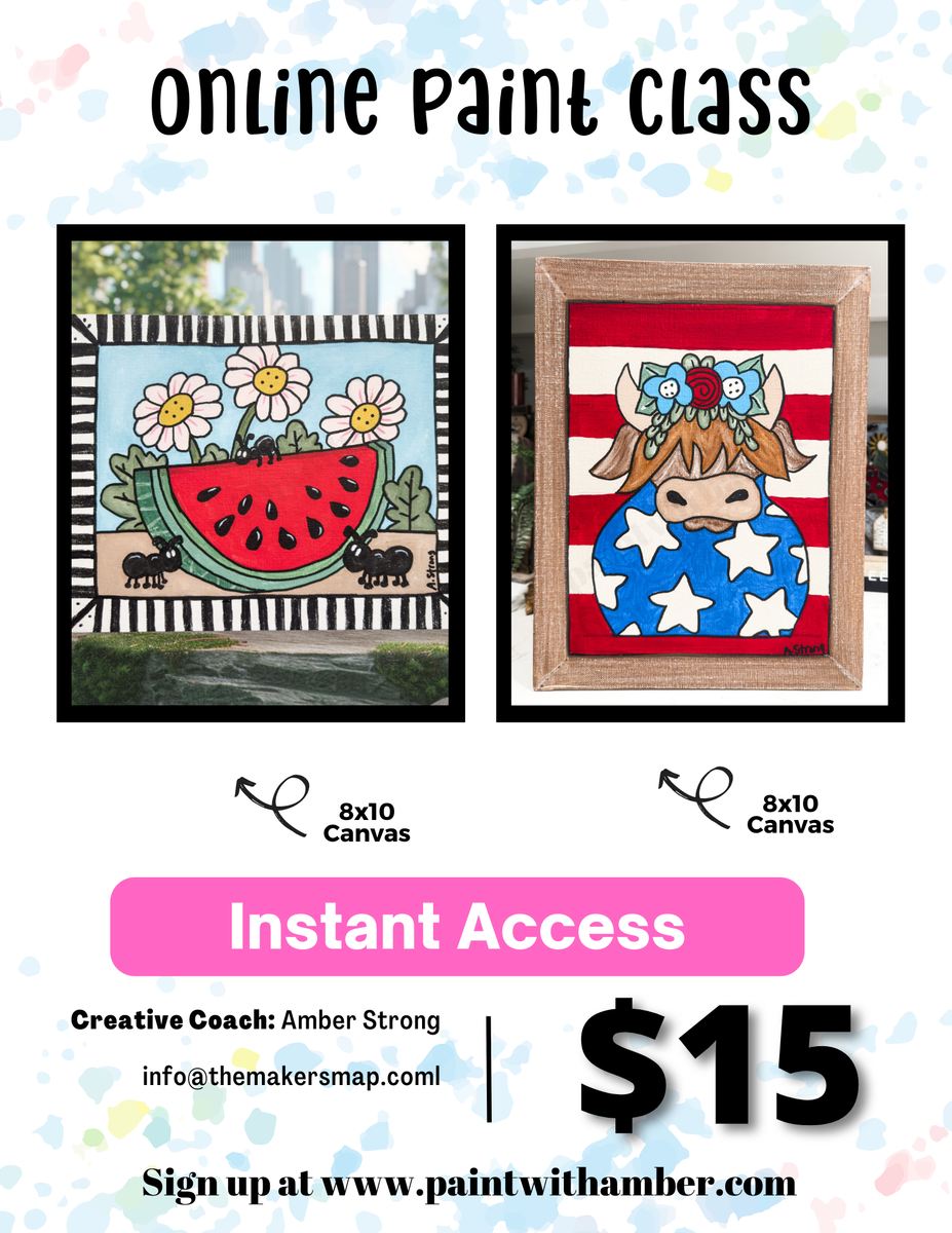Summer Patriotic Mashup 2024 Online Paint Class The Makers