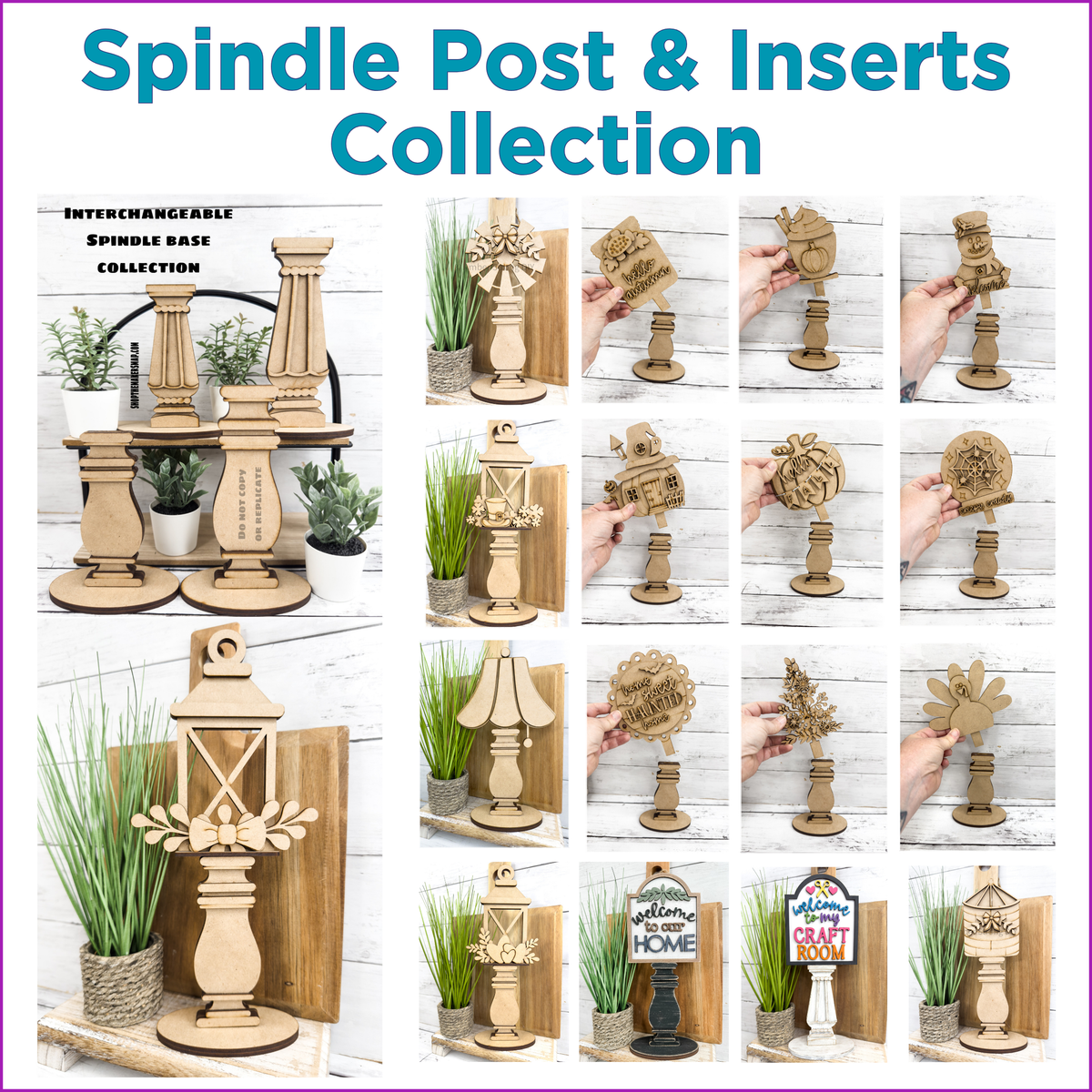 Spindle Base Interchangeable Collection – The Makers Map - DIY with Amber