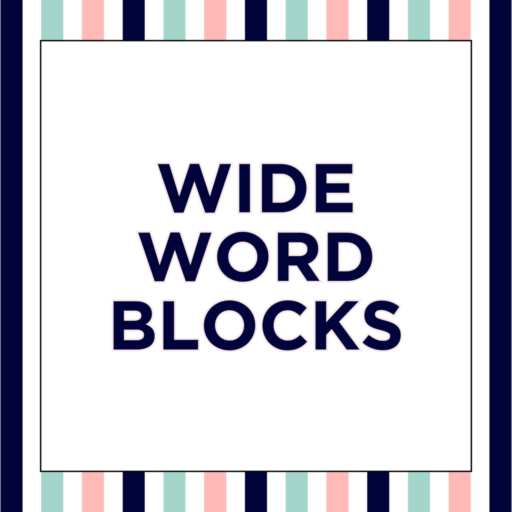 Wide Block Words