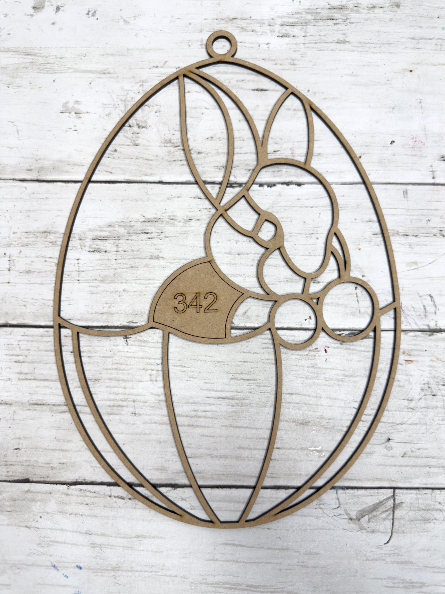 Style 342 Oval Bunny Umbrella Laser Cut Outline Frame Blank – The ...