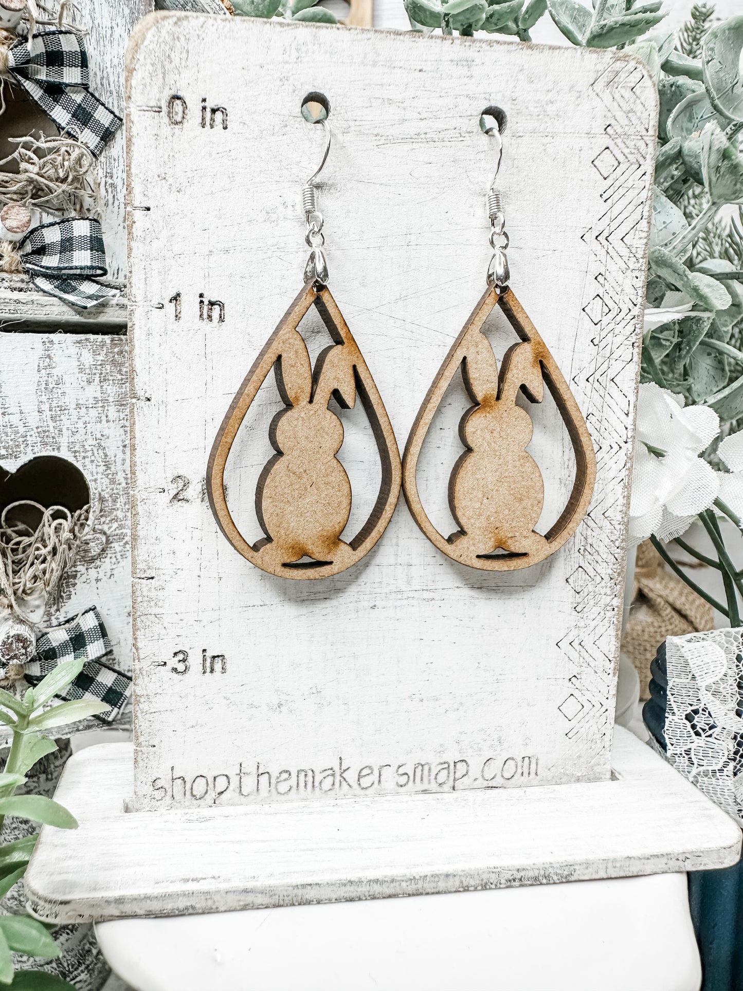 Teardrop Bunny Blank DIY Earrings Kit