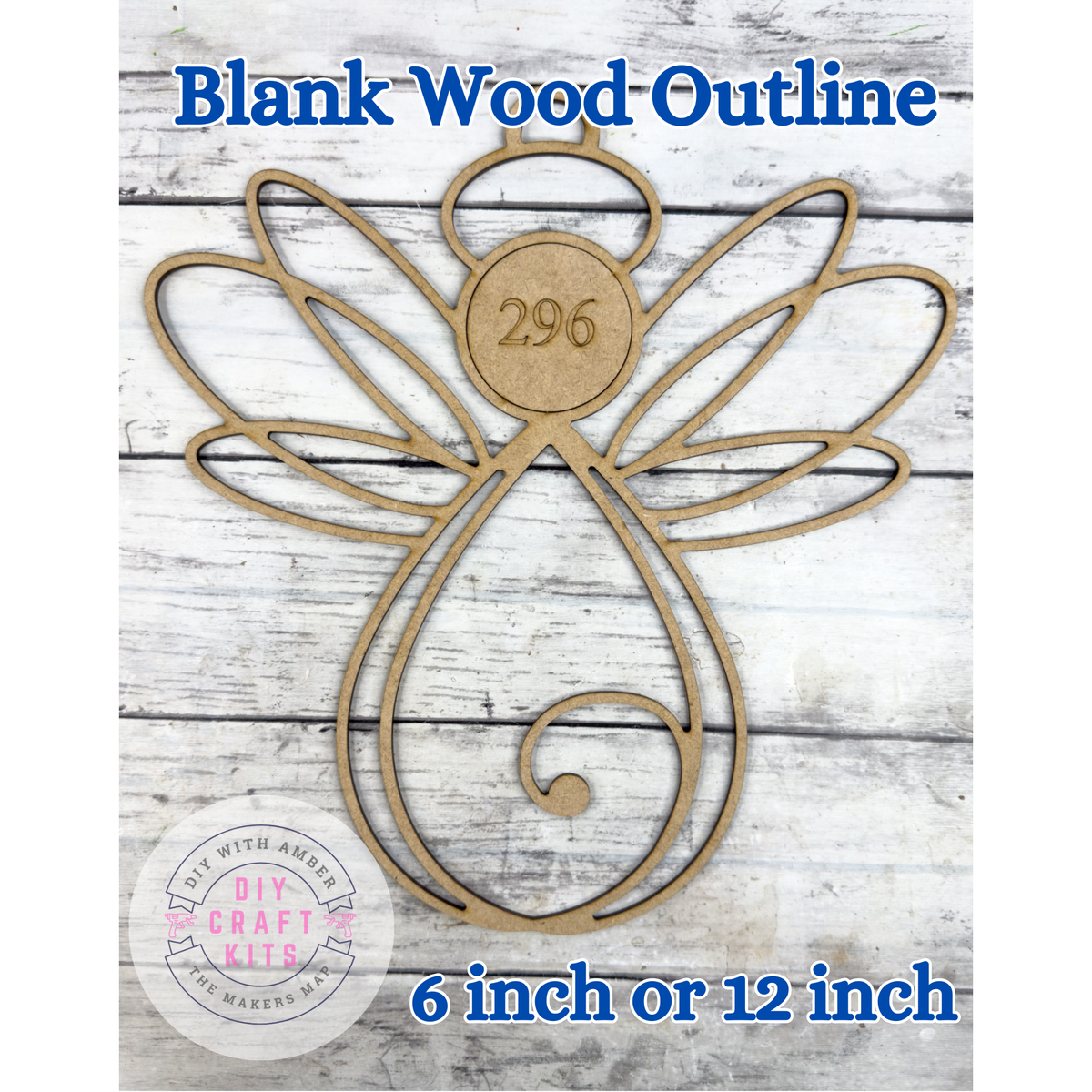 Style 296 Angelic Angel Laser Cut Outline Frame Blank – The Makers Map ...