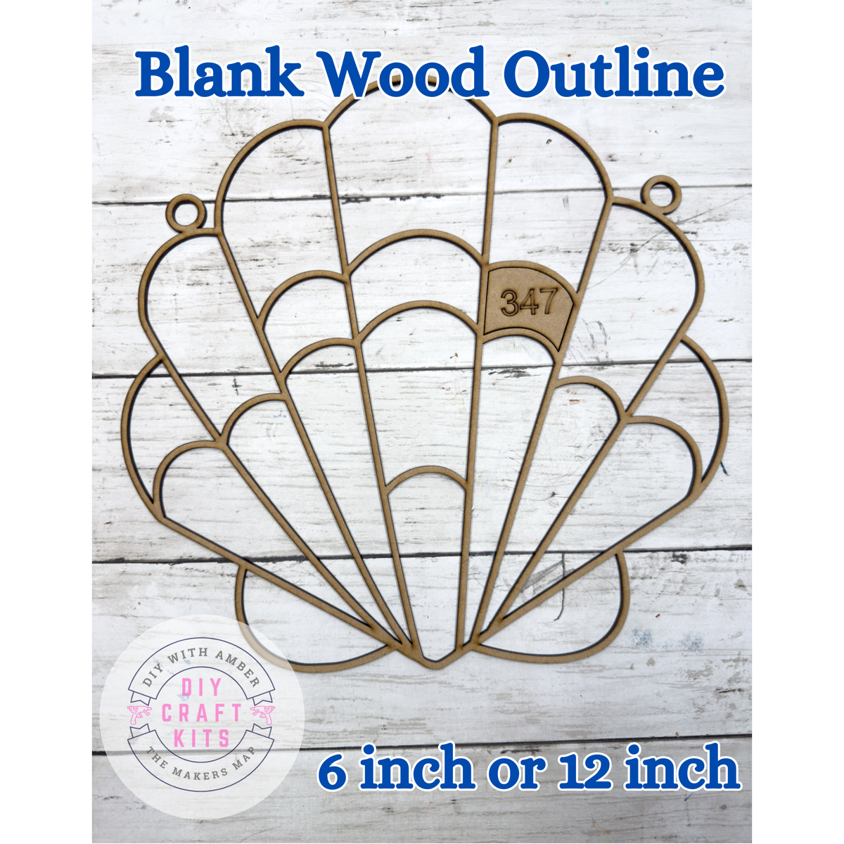 Style 347 Sea Shell Laser Cut Outline Frame Blank – The Makers Map ...
