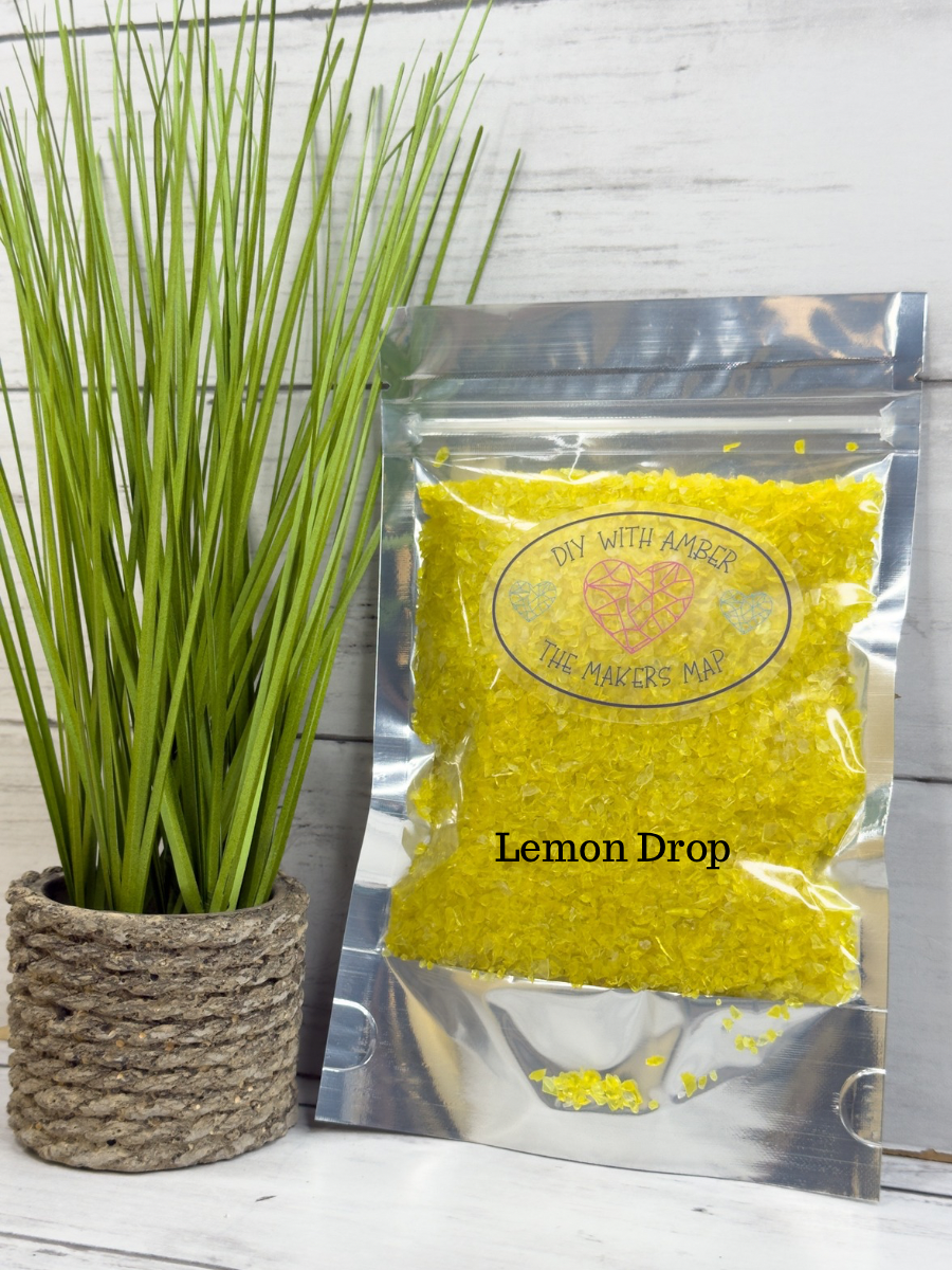 8 oz. Lemon Drop Mini Crushed Glass – The Makers Map - DIY with Amber