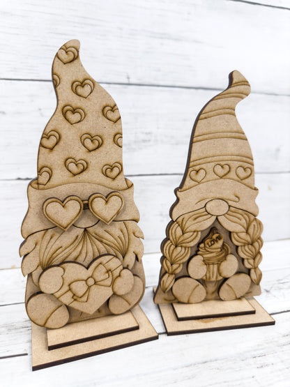 Adorable Valentine's Gnome Couple DIY Kit