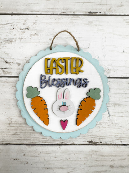 Easter Blessings 5 in round sign and Stand DIY Kit