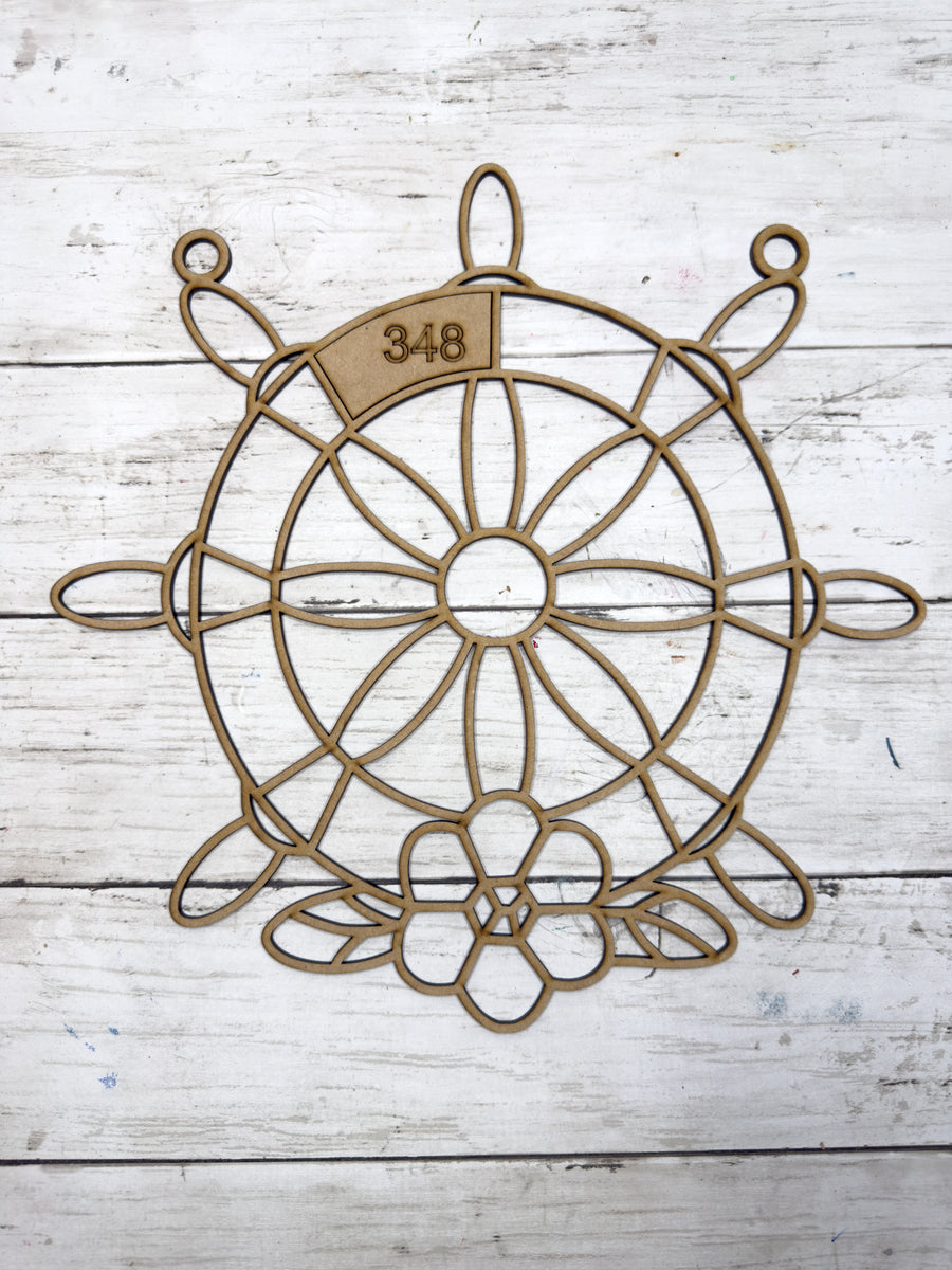 BULK Style 348 Ships Wheel Laser Cut Outline Frame Blank – The Makers ...
