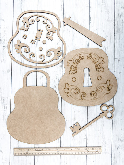 Antique Lock and Key Sign DIY Kit