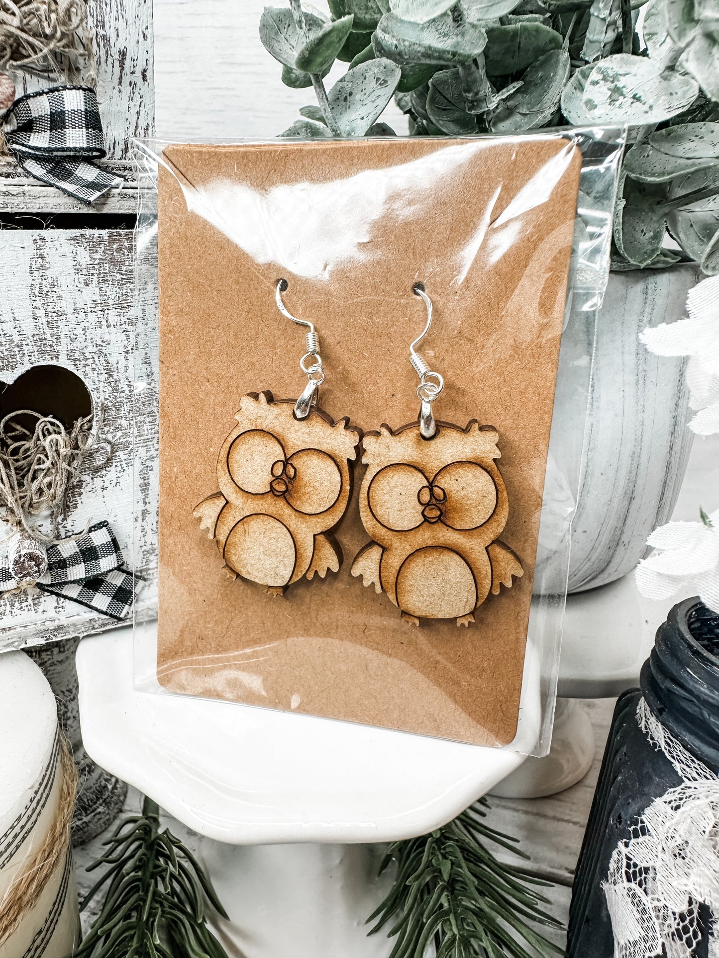 Whimsy Owl Blank DIY Earrings Kit