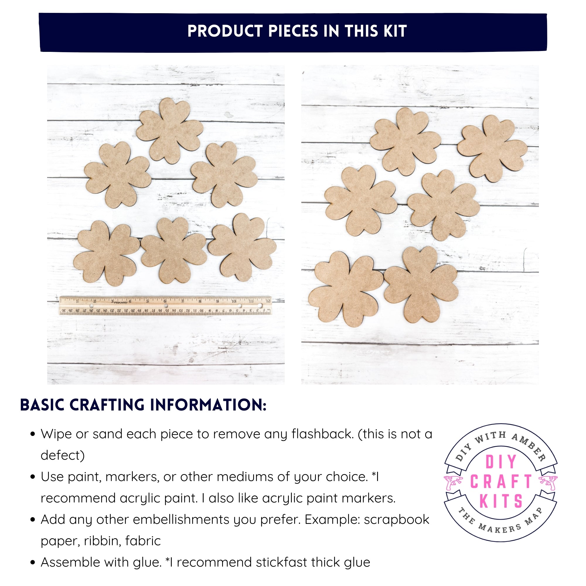 6 clover cut outs DIY Kit – The Makers Map - DIY with Amber