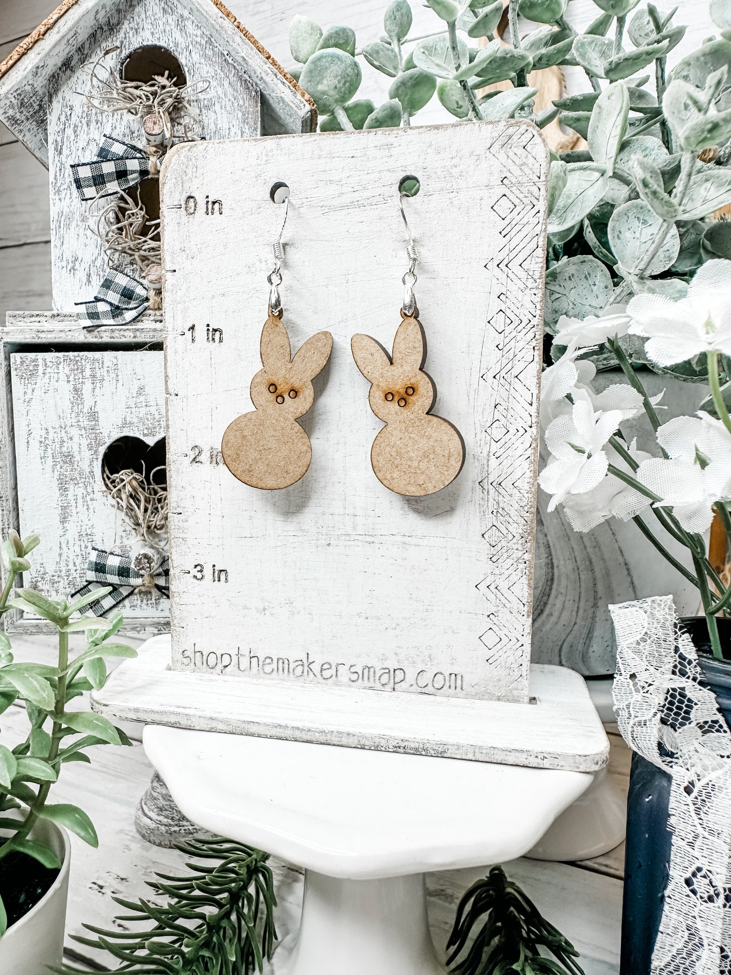 Bunny Peep Blank DIY Earrings Kit