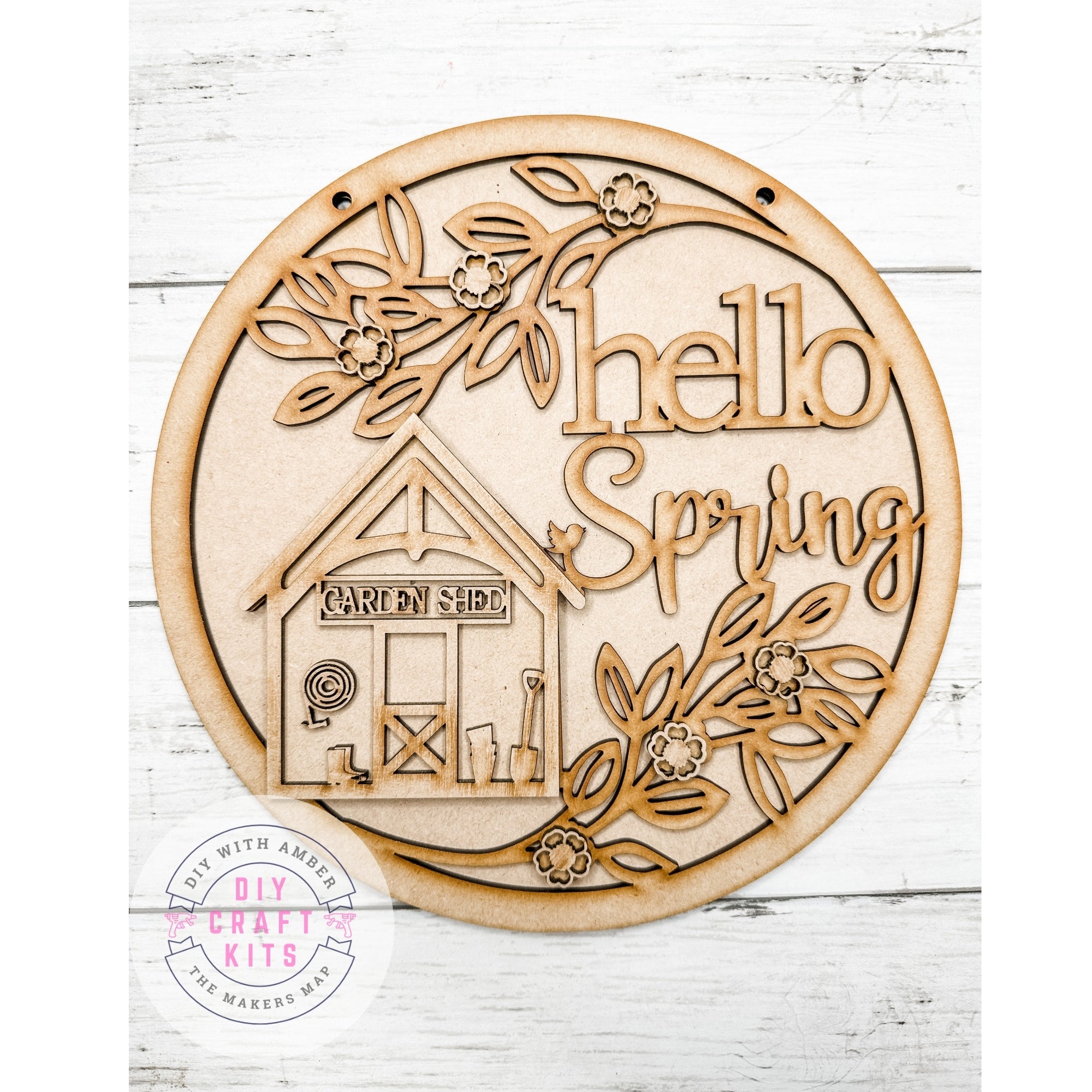 9 in round Garden Shed Sign DIY Kit – DIY with Amber