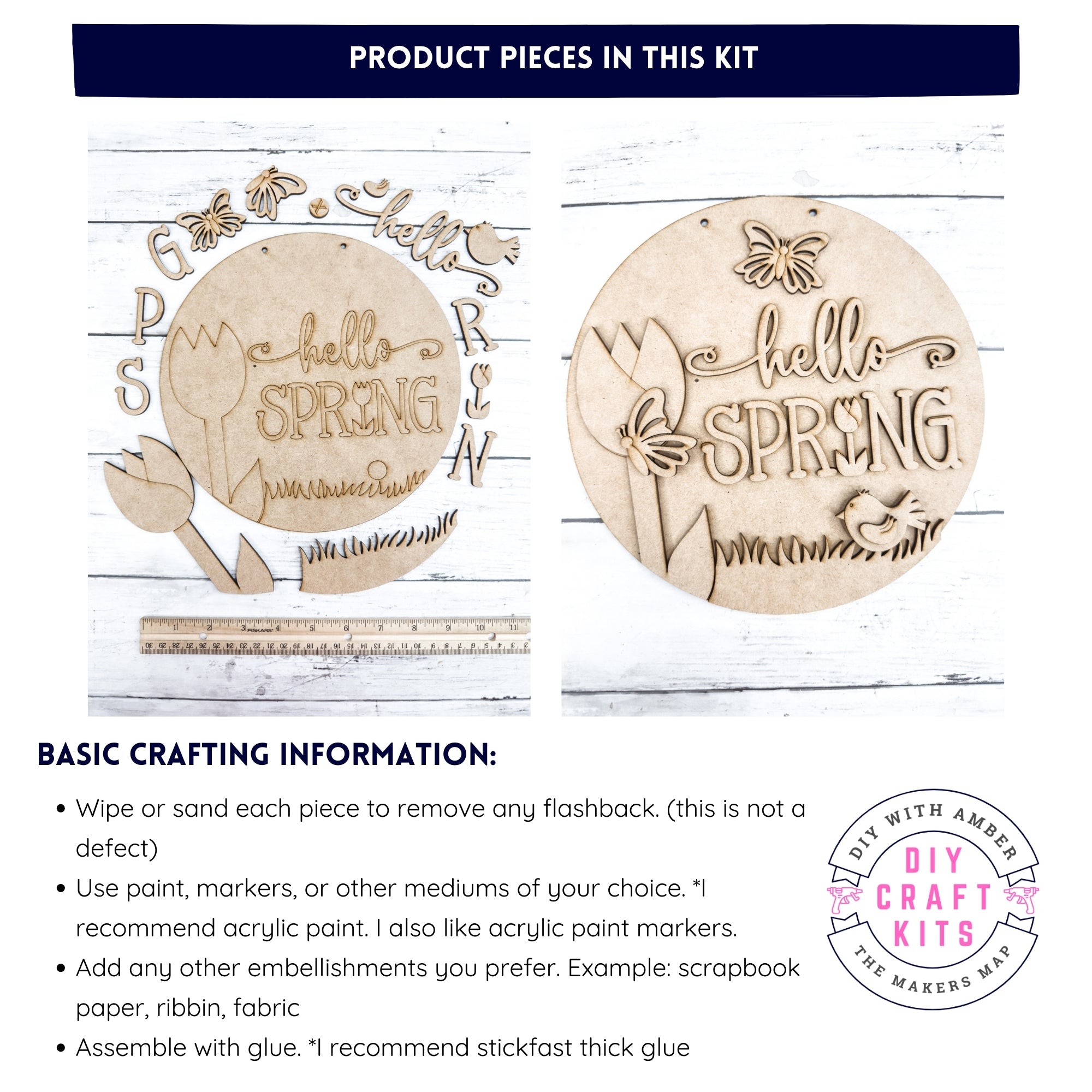 9 in Round Sign Kits – DIY with Amber
