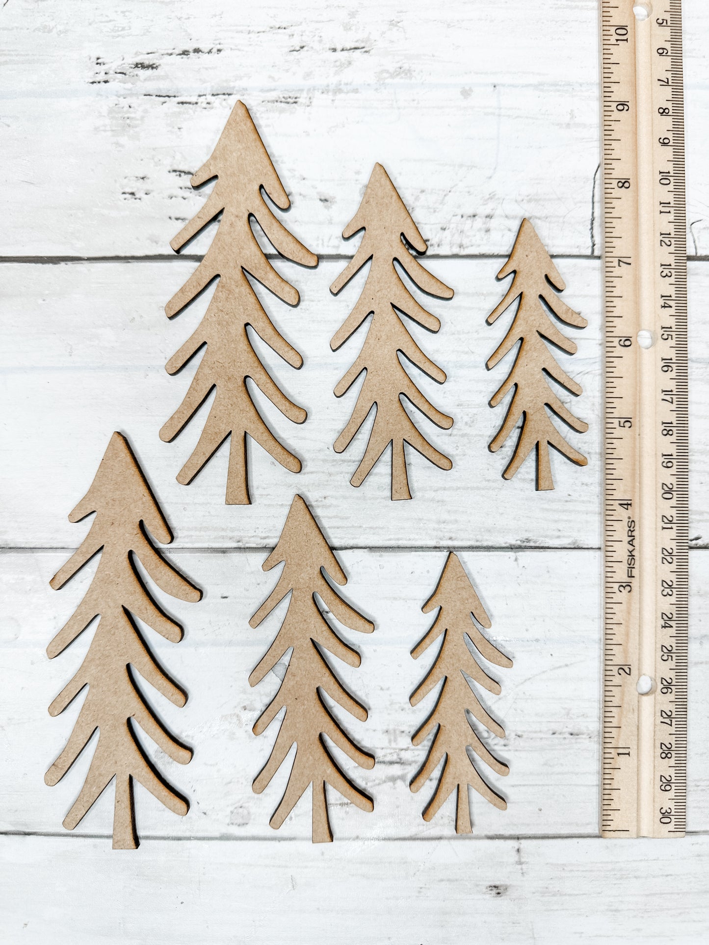 Set of mini Tree Shape Cut Outs DIY Kit