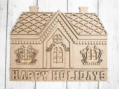 Happy Holidays House Sign DIY Kit
