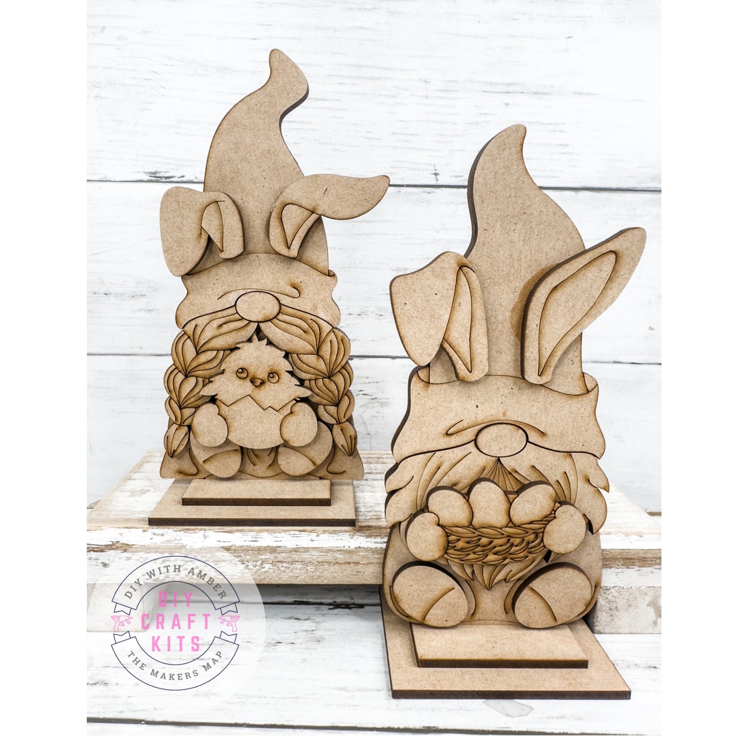 Adorable Easter Gnome Couple DIY Kit