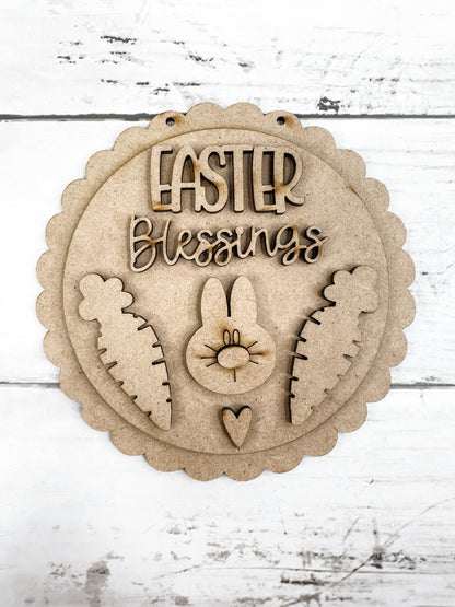 Easter Blessings 5 in round sign and Stand DIY Kit