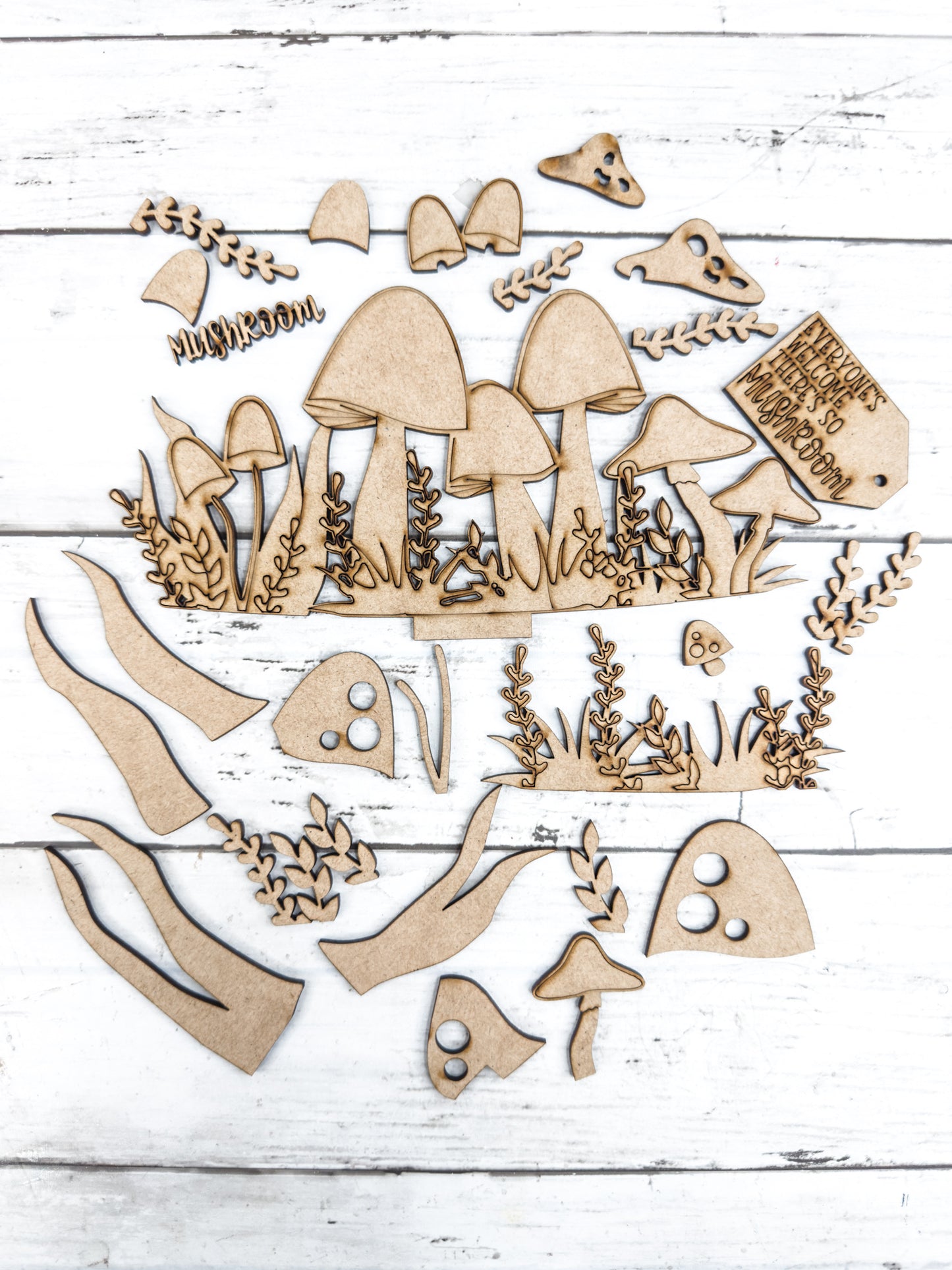 Mushrooms Slot Insert for Interchangeable bases DIY Craft Kit
