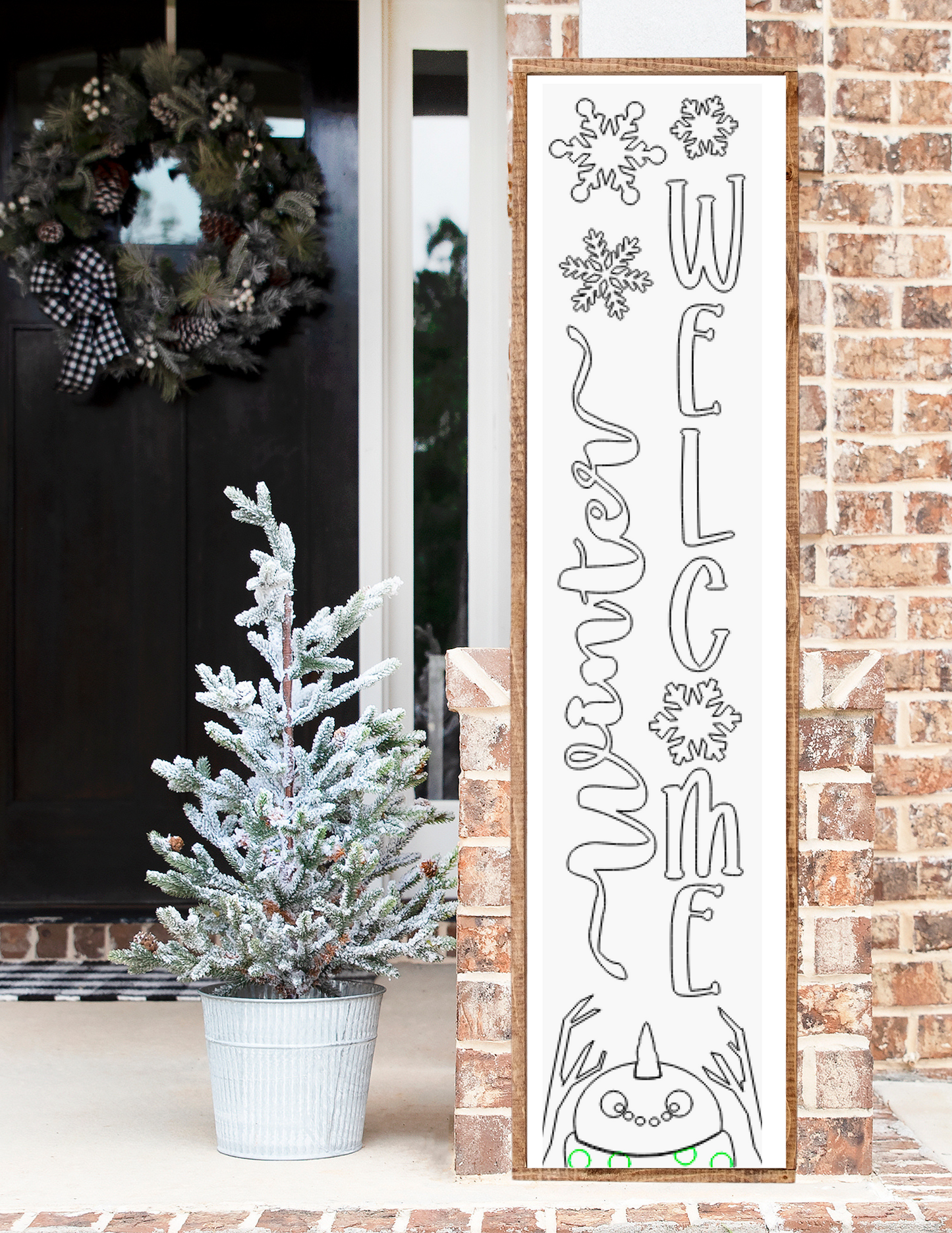 Winter Welcome Porch Sign Add on Pieces DIY Kit