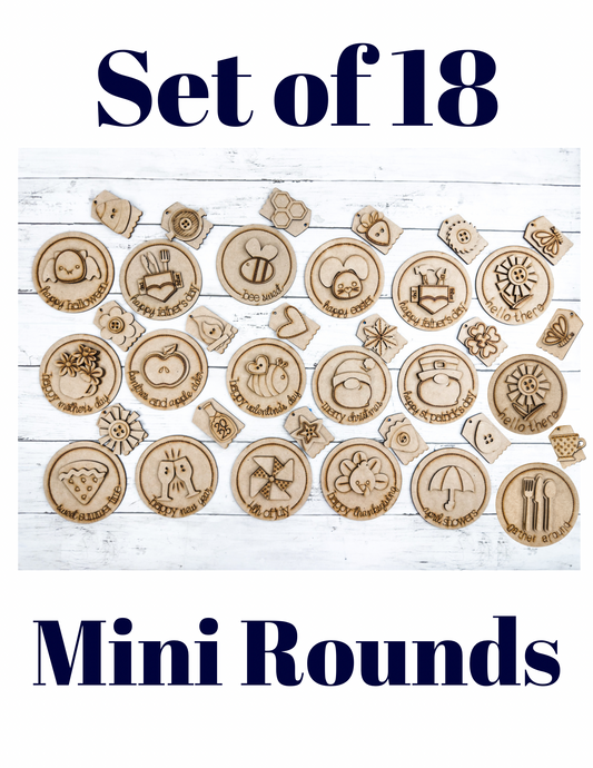 Mini Set of 18 ROUND insert Interchangeables