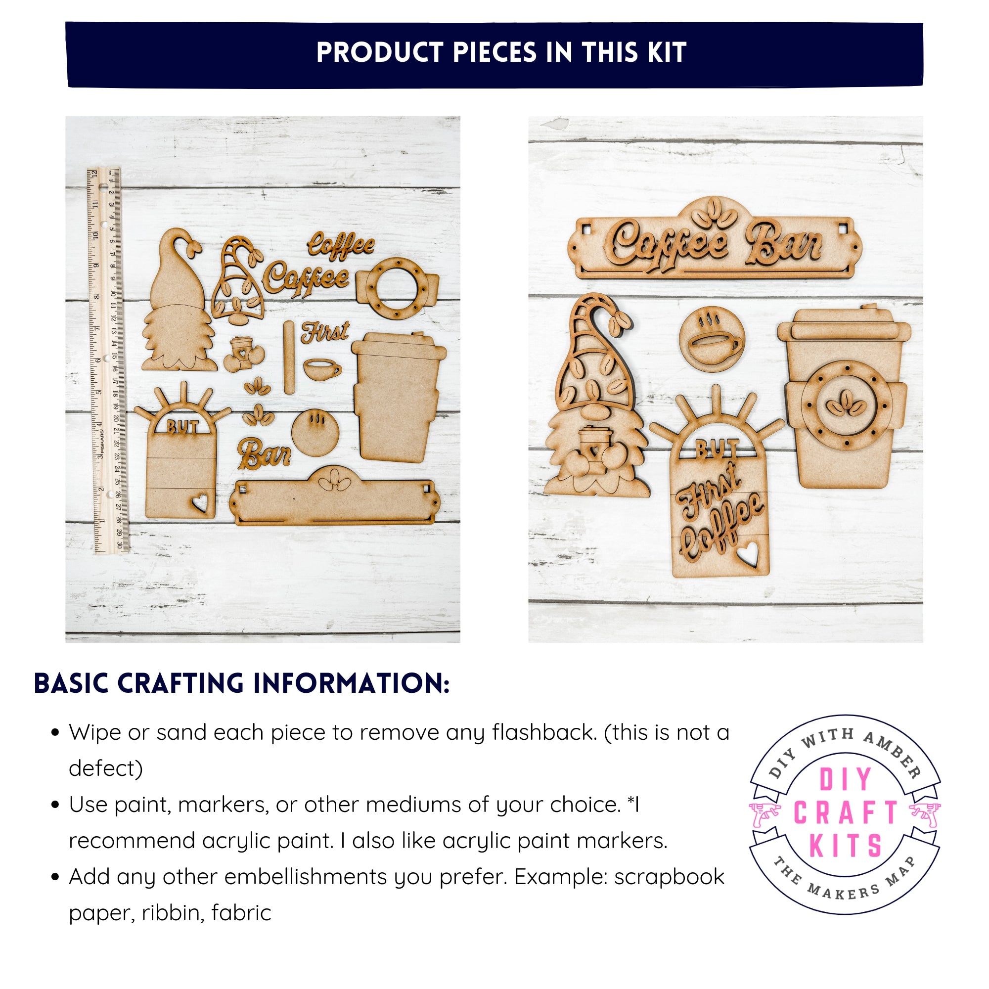Coffee Insert for Interchangeable bases DIY Craft Kit – The Makers Map ...