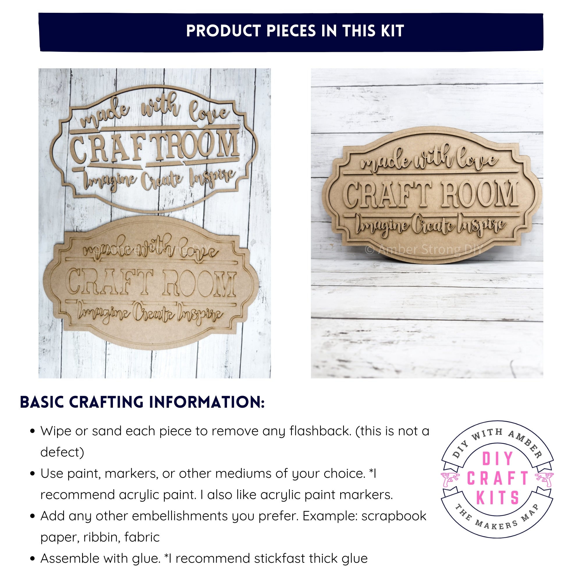 Craft Room Sign DIY Kit – The Makers Map - DIY with Amber