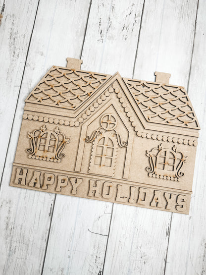 Happy Holidays House Sign DIY Kit
