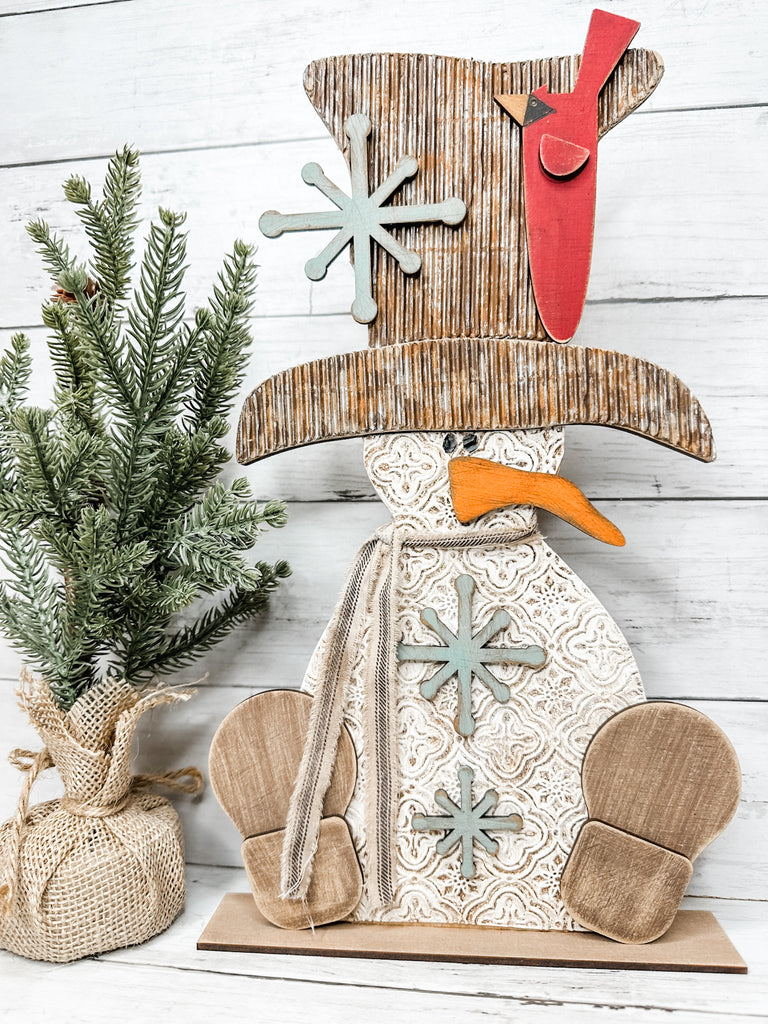 Primitive Winter Chunky Snowman DIY Kit – The Makers Map - DIY with Amber