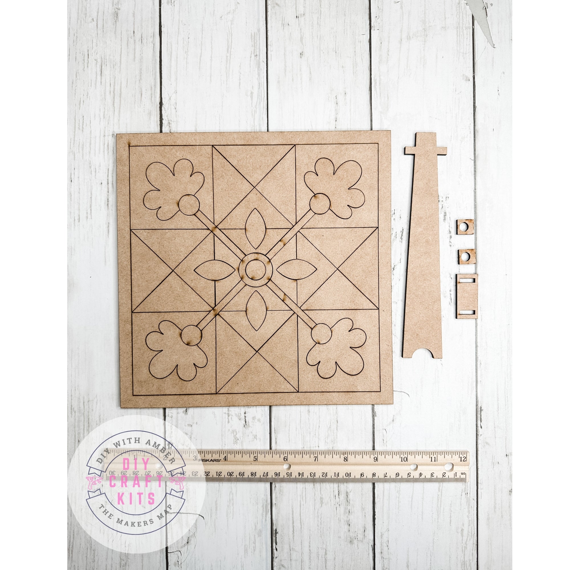 Dyi Square Floral Quilt Square DIY Kit – The Makers Map - DIY with Amber