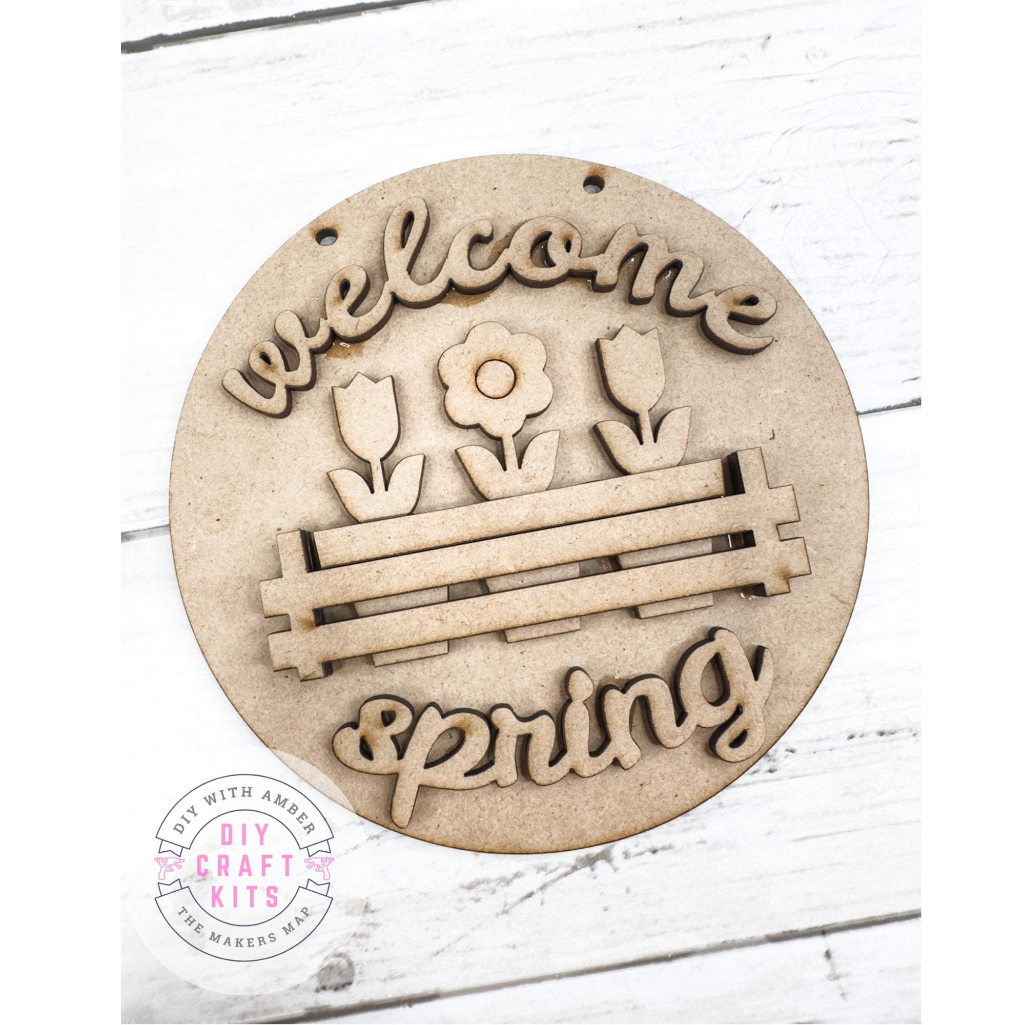 5 in Welcome Spring Round DIY Kit – The Makers Map - DIY with Amber