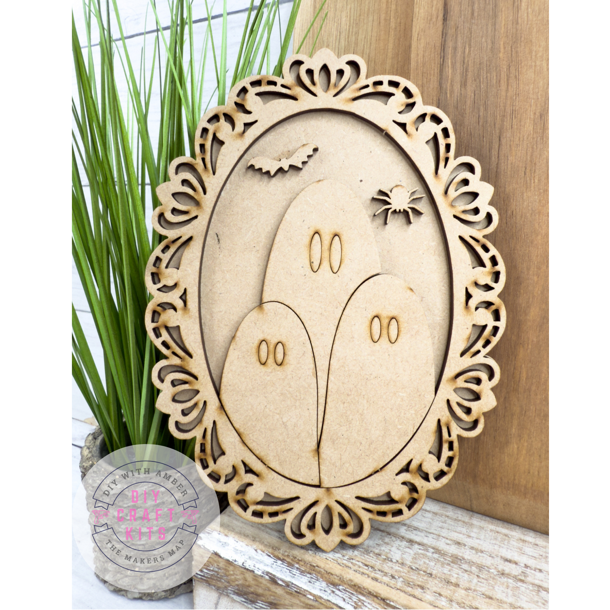 Ghost Frame Craft Ghost Portrait Oval Frame DIY Kit – The Makers Map - DIY with Amber