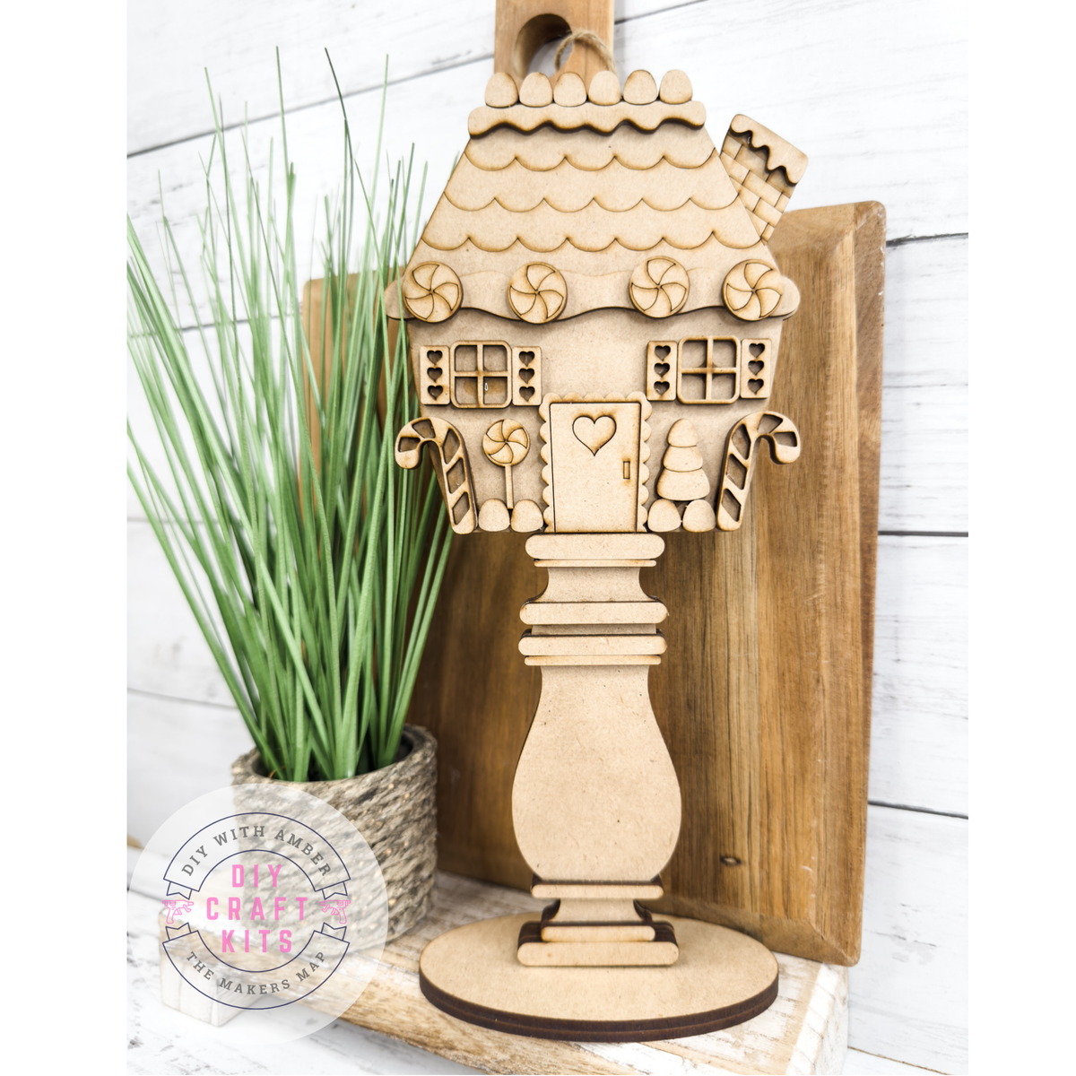 Gingerbread House Insert for Spindle Base – The Makers Map - DIY with Amber