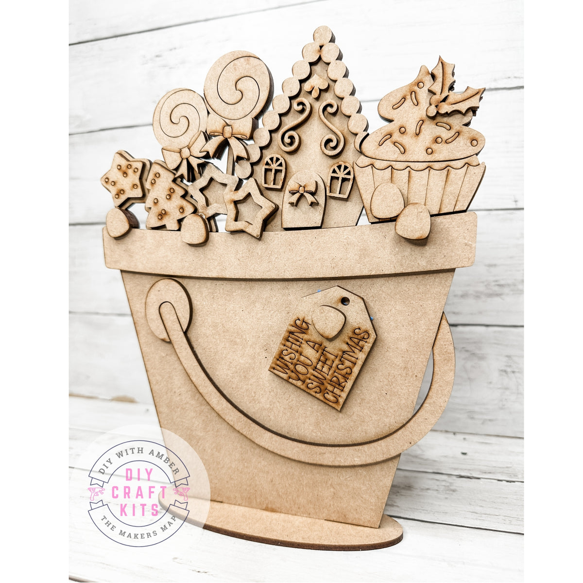 Gingerbread House Slot Insert for Interchangeable bases DIY Craft Kit ...