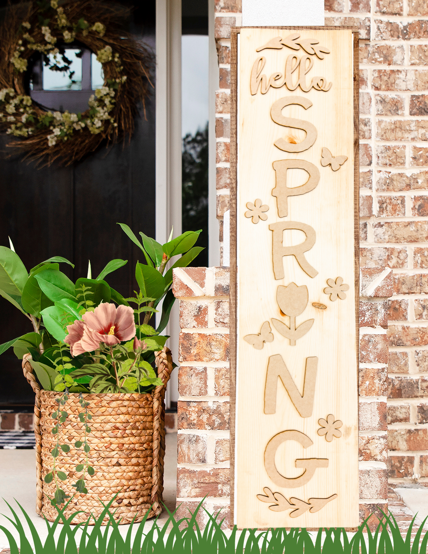 Hello Spring Porch Leaner Add on Pieces DIY Kit