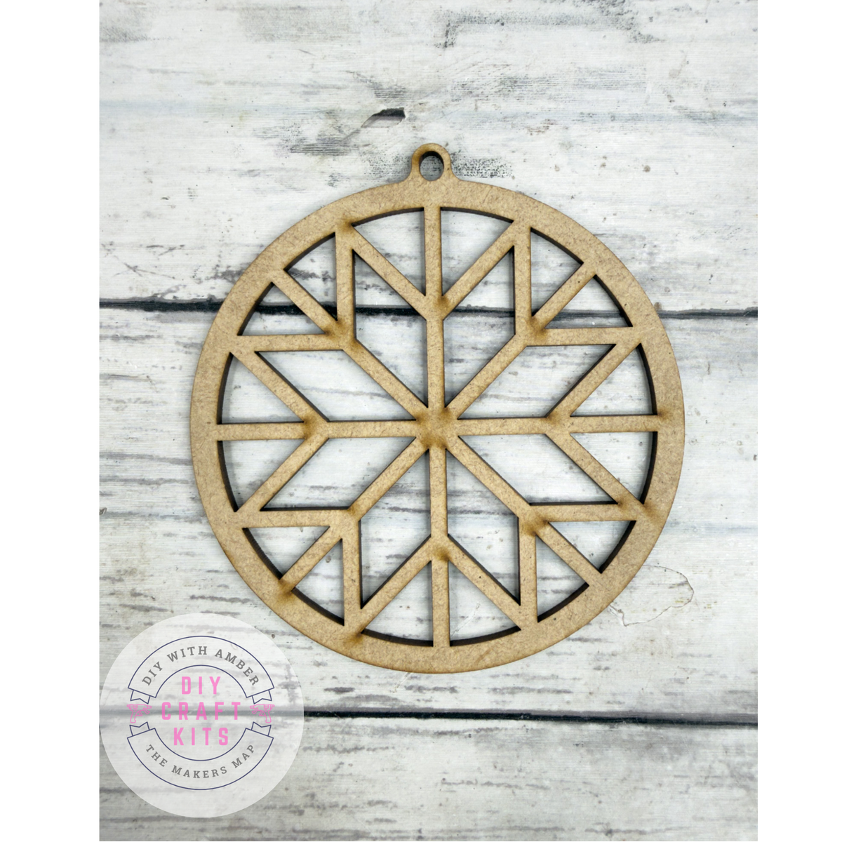Inventory Closeout Hollow Round Snowflake Ornament DIY – The Makers Map ...