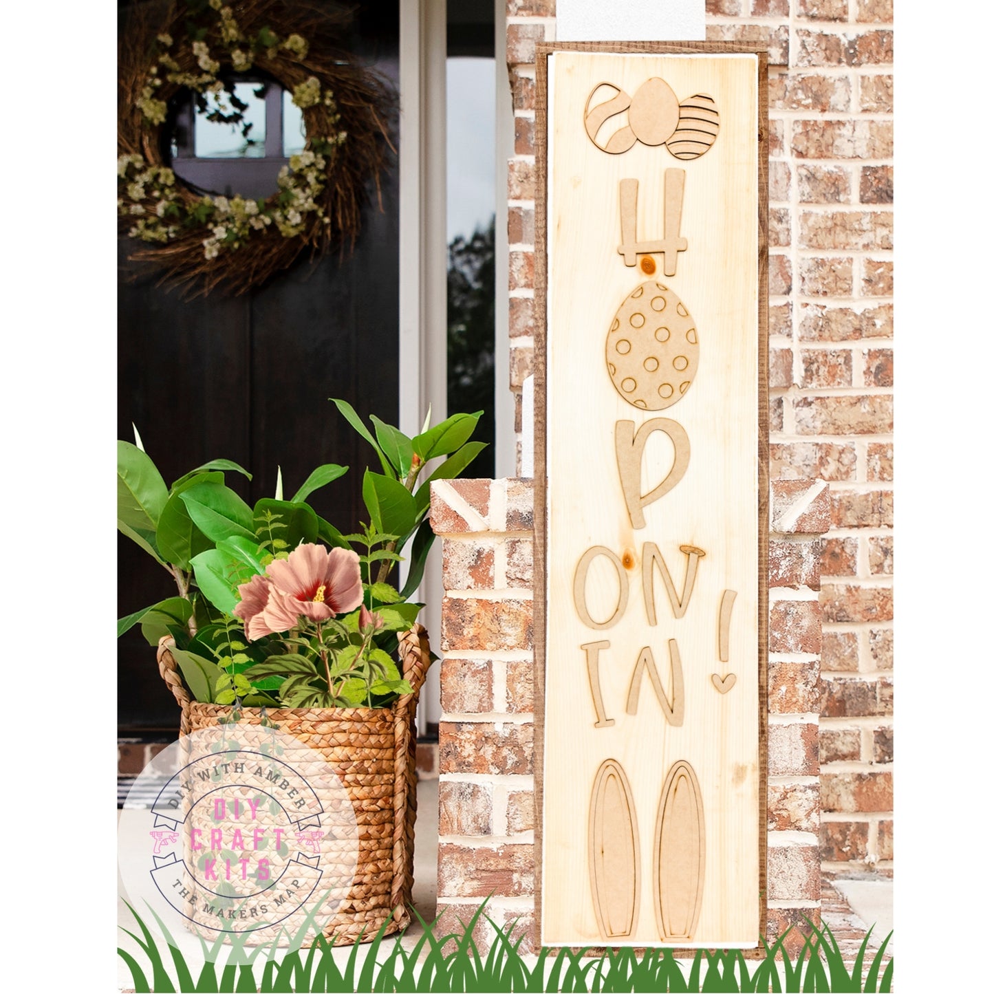 Hop On In Easter Bunny Porch Sign Add on Pieces DIY Kit
