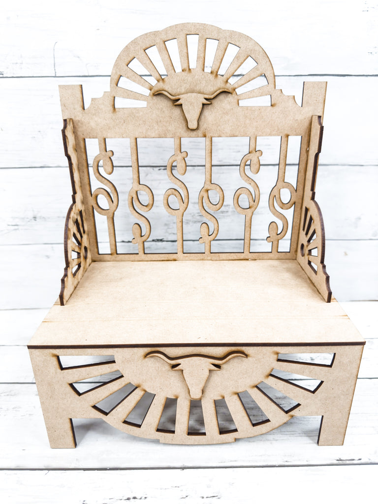 Rustic Chair Shelf Stand Tiered Riser DIY Kit – The Makers Map - DIY ...