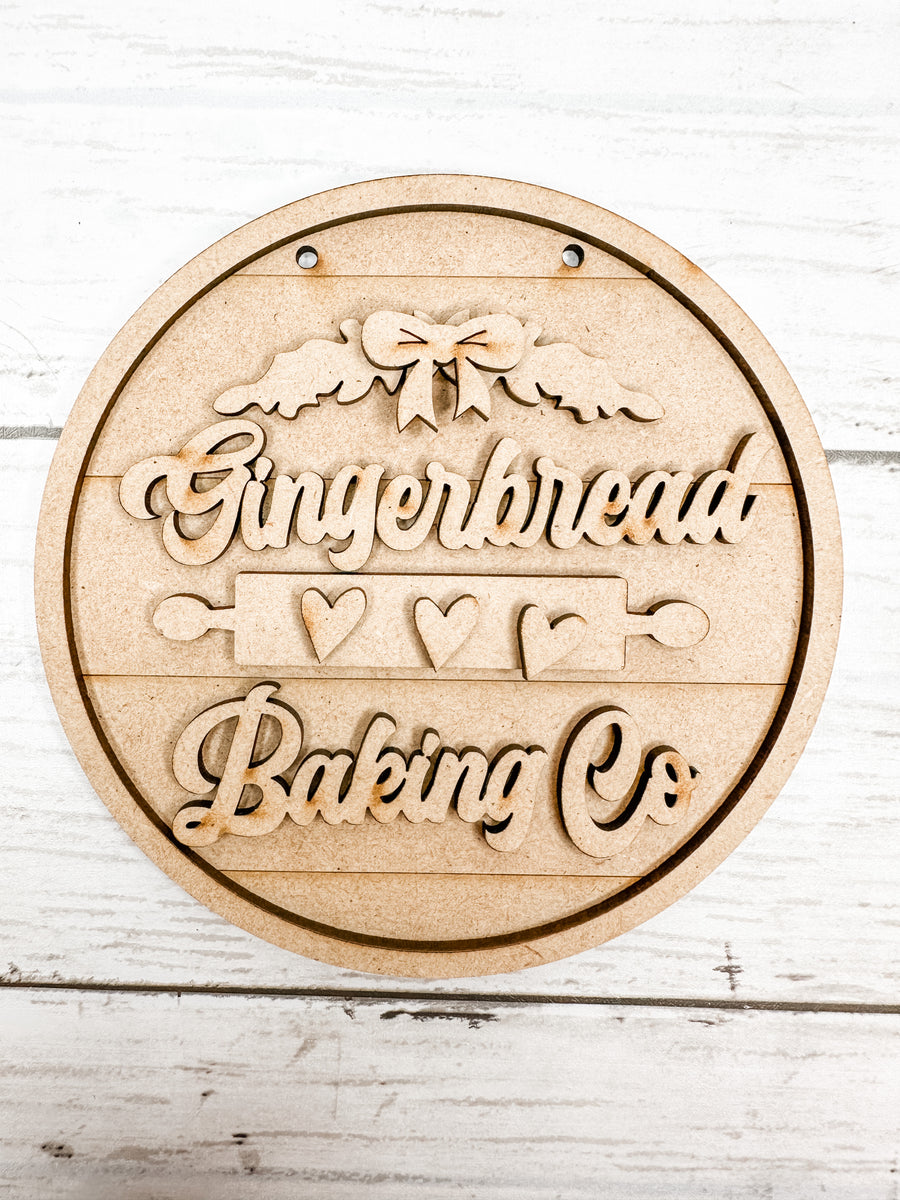 5 in Round Gingerbread Baking Sign DIY Kit – The Makers Map - DIY with ...
