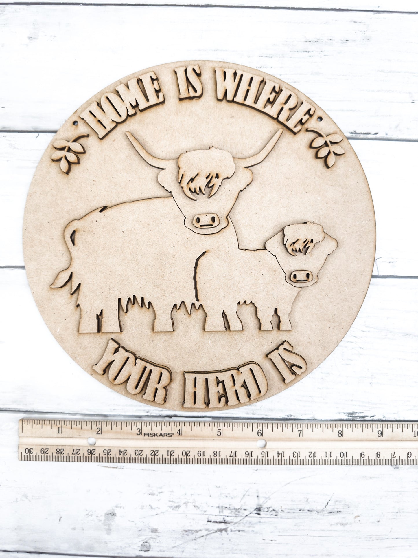 9 in round Where Herd Is Sign DIY Kit
