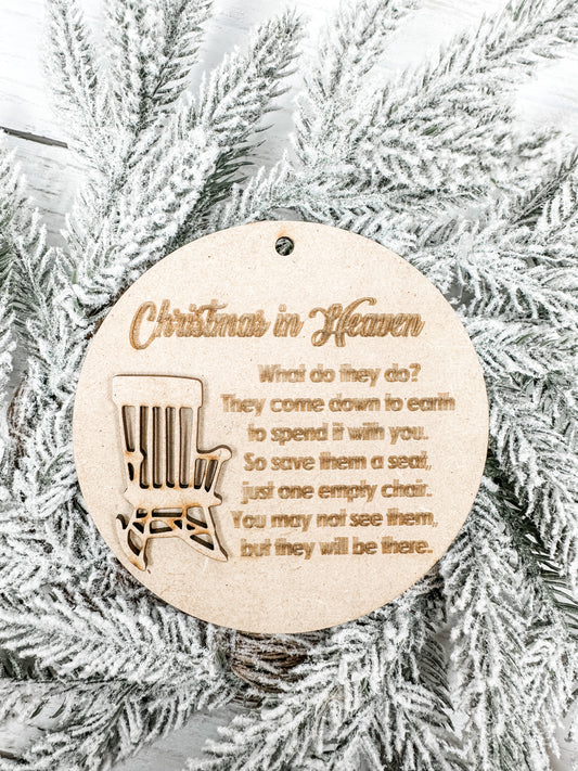Christmas In Heaven Empty Chair Ornament DIY Kit