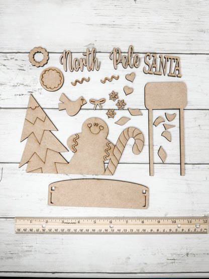 North Pole Insert for Interchangeable bases DIY Craft Kit