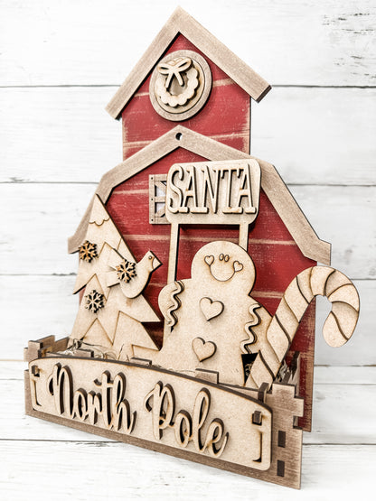 North Pole Insert for Interchangeable bases DIY Craft Kit