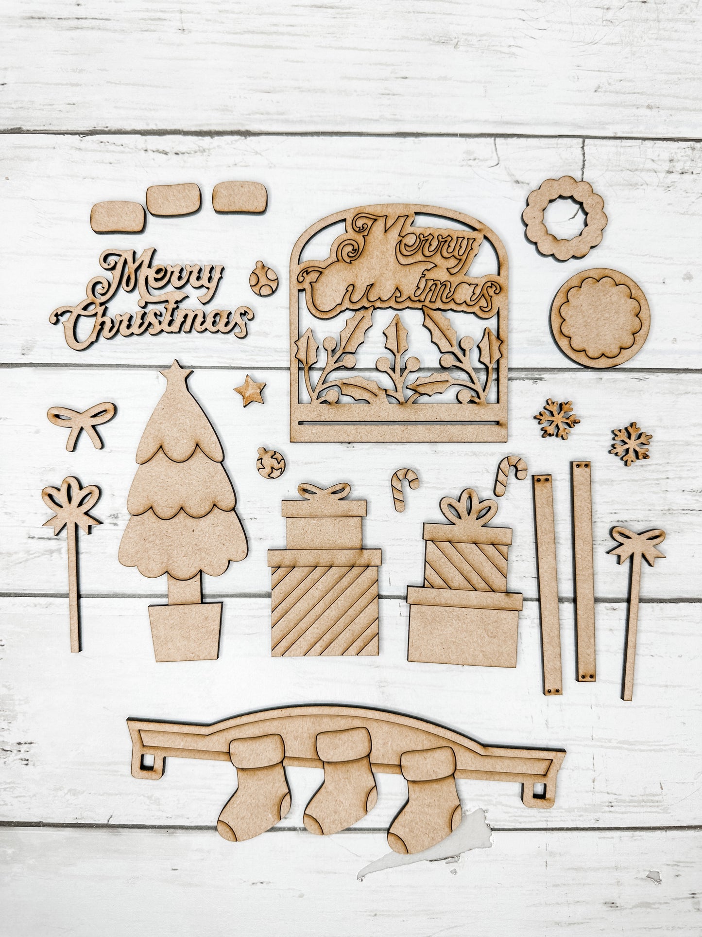 Merry Christmas Insert for Interchangeable bases DIY Craft Kit