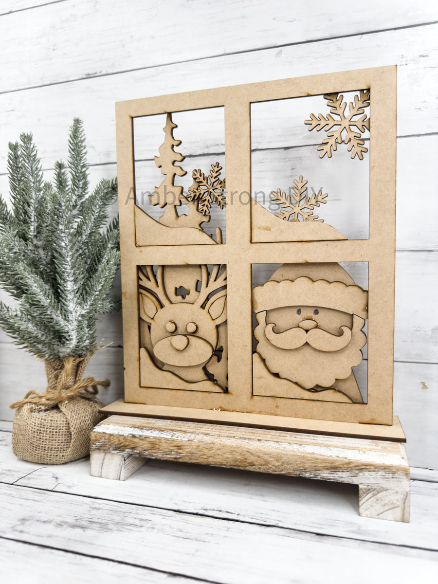 Santa Claus Christmas Window DIY Kit – The Makers Map - DIY with Amber