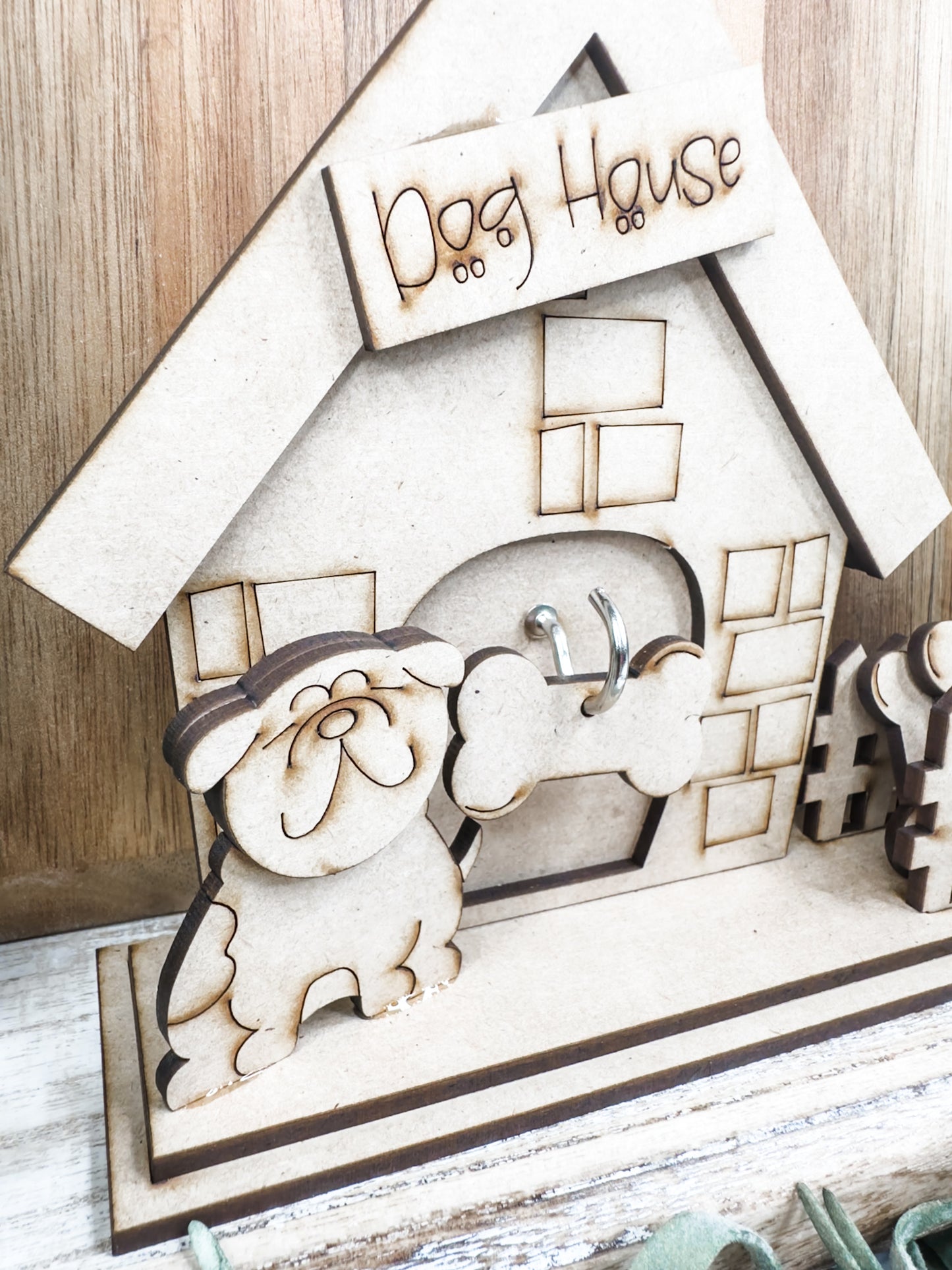 Cute Dog House Shelf Sitter DIY Kit