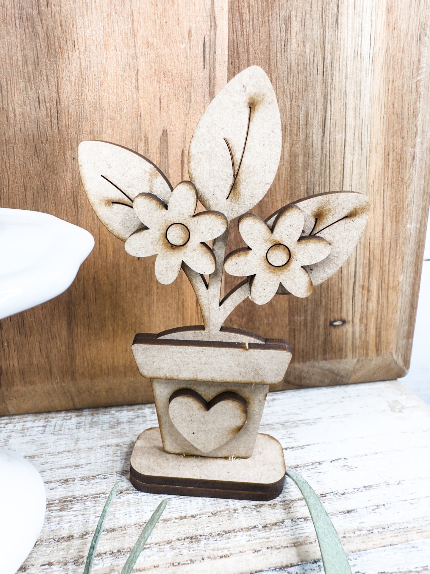 Mini flowers in heart pots DIY Kit