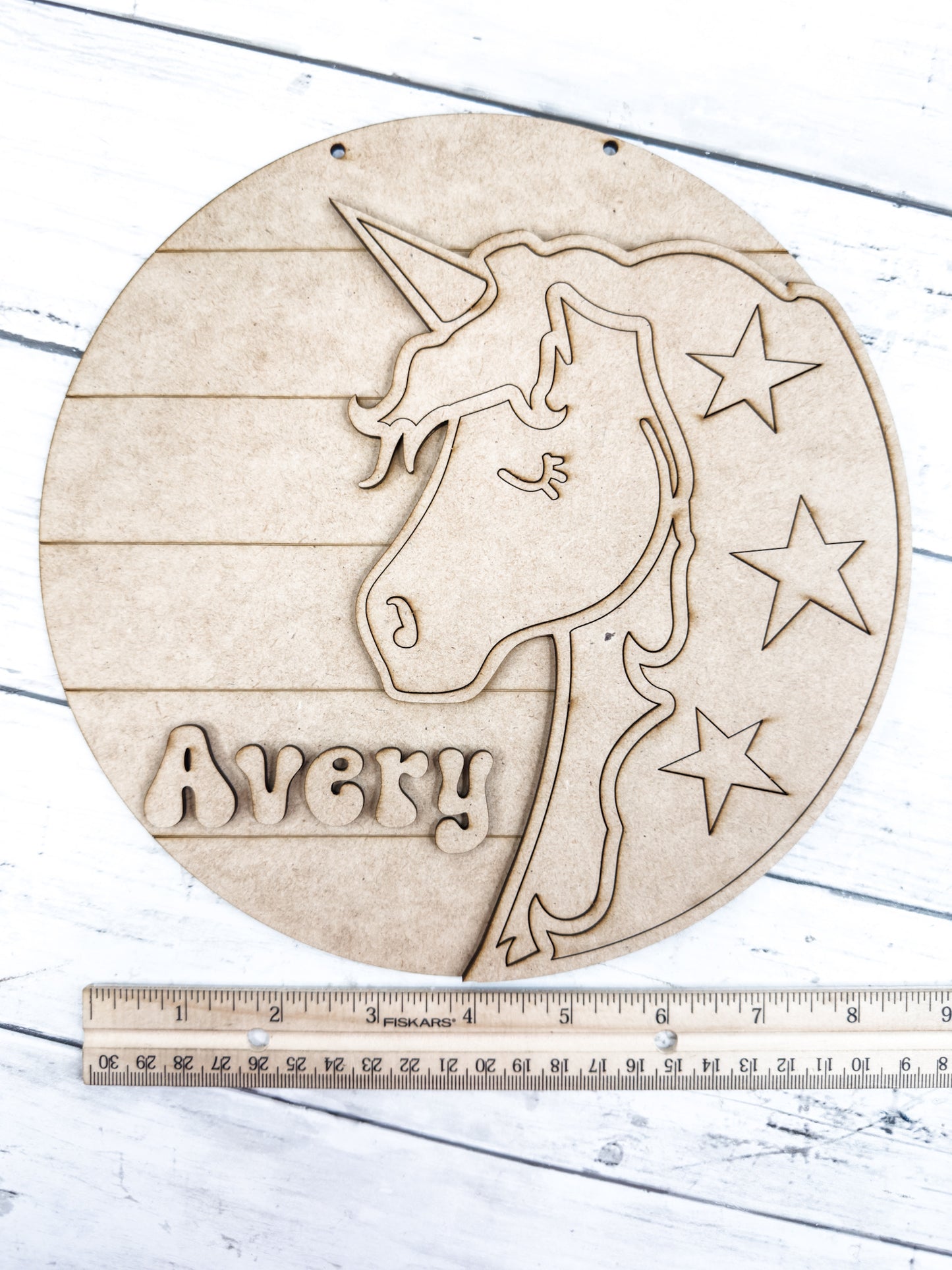 9 in round Unicorn Personalized Custom Name Sign DIY Kit