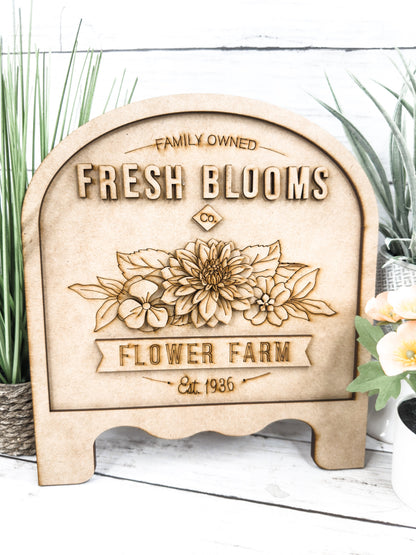 Fresh Blooms Market Easel Sign DIY Kit